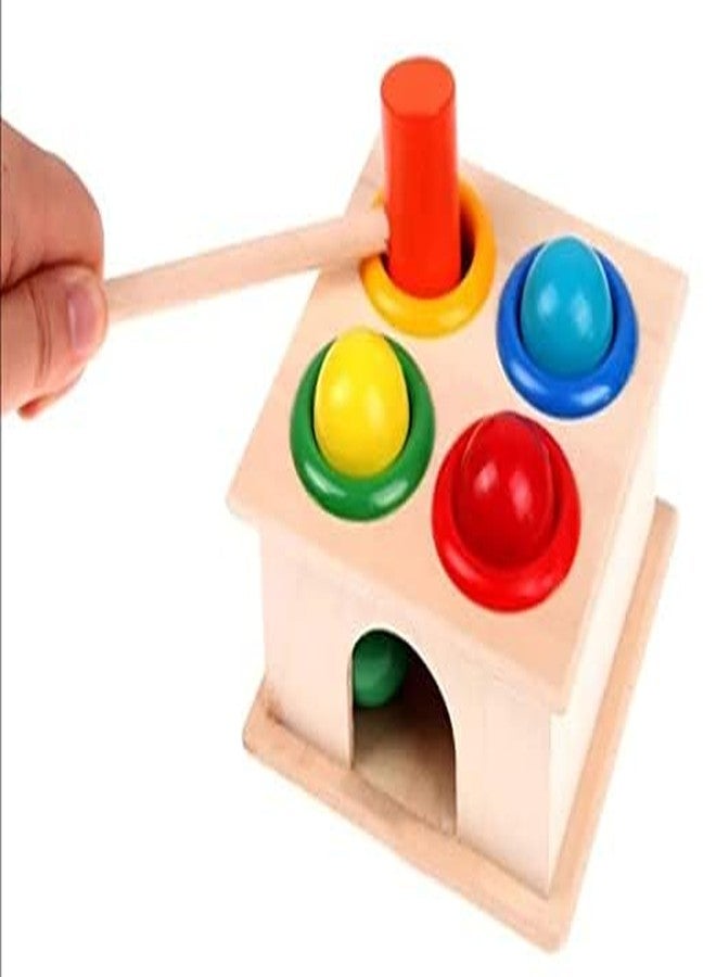 Shopfleet Educational Kit Toy for Kids Wooden Hammer Ball Knock Pounding Bench with Box Case Toy Set for Kids 2+ Ys (Pack of 1) - Image 2